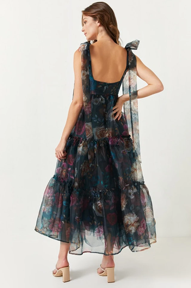 chinese dress ladies Baltic Born Womens Ayla Tiered Maxi Dress | Pink Multi Floral