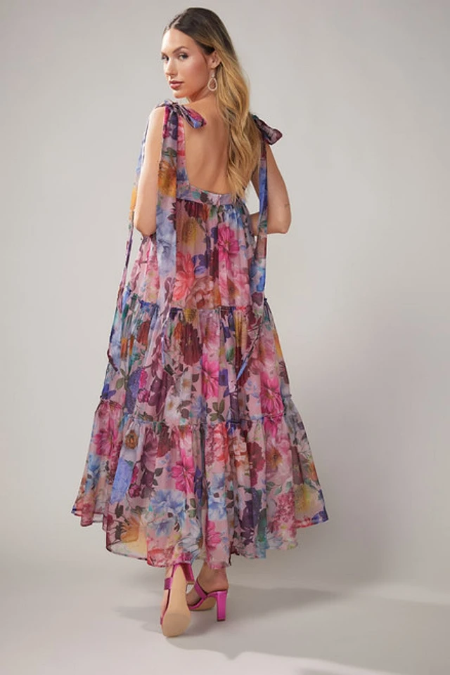 alahna tiered floral maxi dress Francesca's Alahna Tiered Floral Maxi Dress