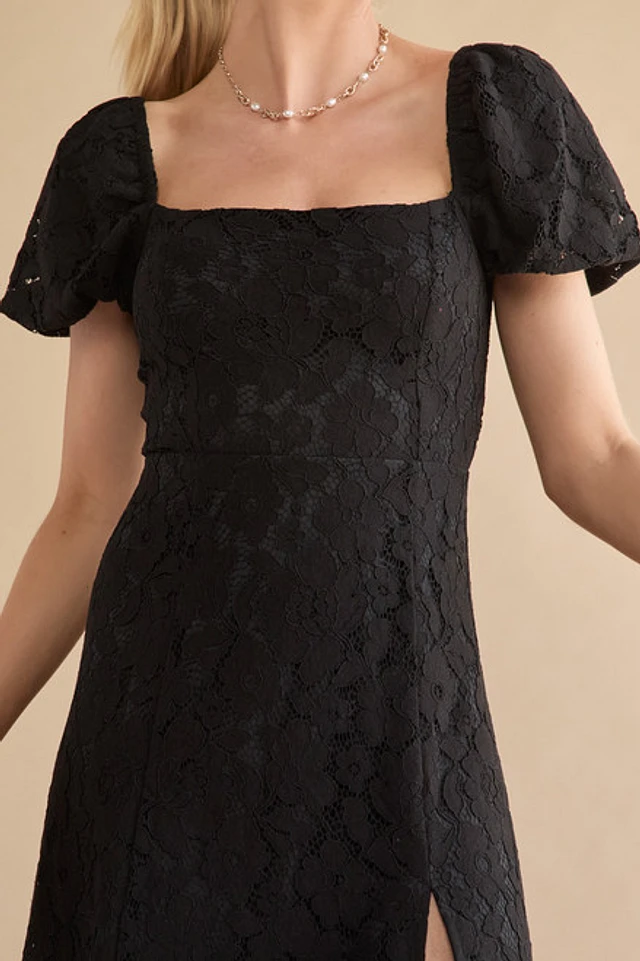 Francesca's Tabitha Lace Puff Sleeve Midi Dress at MarketFair Shoppes in  Princeton, NJ