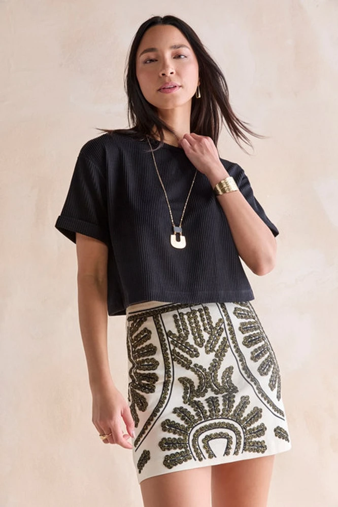Chrissy Boxy Soft Rib Knit Top