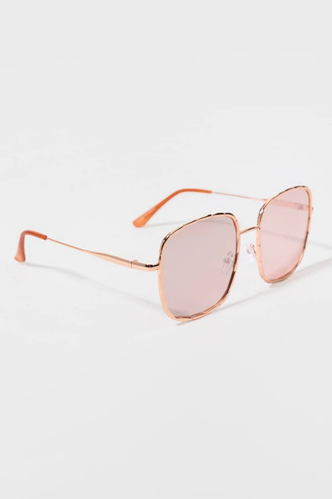 Adriana Scallop Edge Aviator Sunglasses