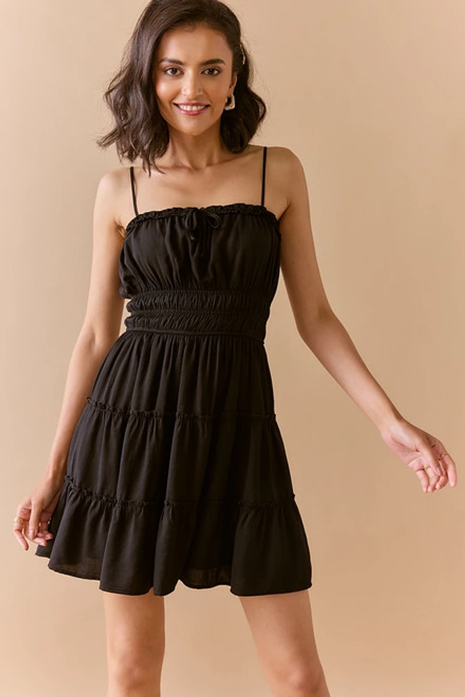 Kim Ruched A Line Upper Mini Dress