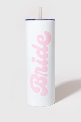 Bride Stainless Steel Skinny Tumbler White