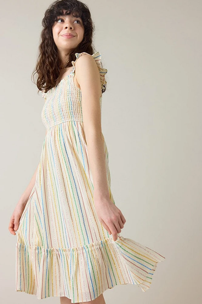 Hello Franki Ruffle Smocked Bodice Midi Dress for girls