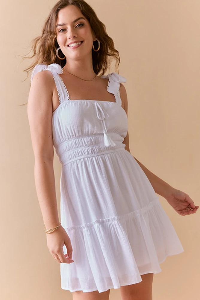 Lucy Bow Strap Emma Mini Dress