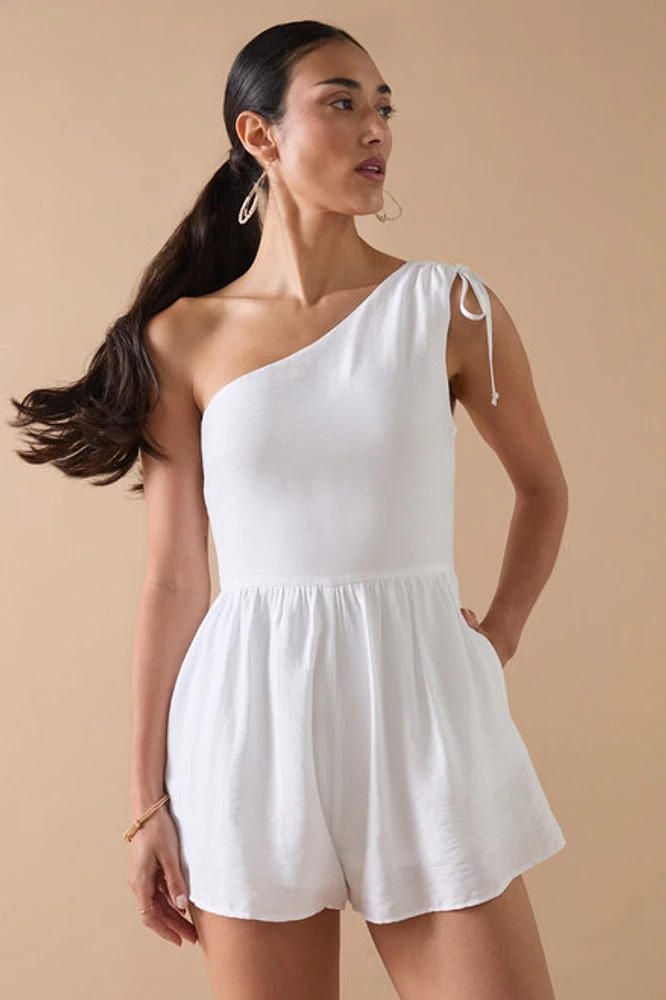 Emilia One Tie Shoulder Strap Romper