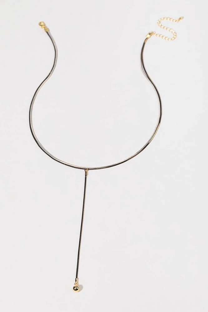 Tracie Ball Pendant Tube Snake Necklace
