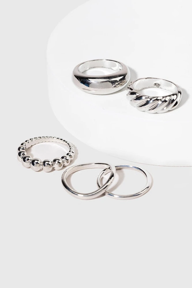 Myra Silver Ring Set