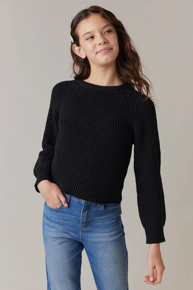 Hello Franki Variegated Stitch Sweater for girls