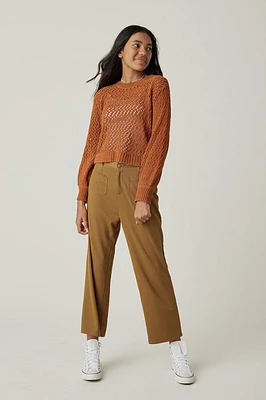 Hello Franki High Rise Wide Leg Pant for girls
