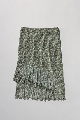 Hello Franki Floral Ruffle Midi Skirt for Girls