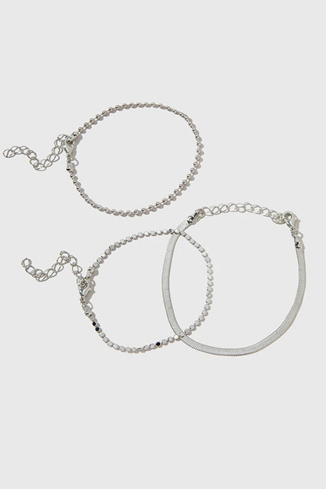 Terrie Snake Coin Stainless Steel Bracelet Set