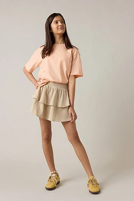 Hello Franki Mira Smock Gauze Tiered Skort for girls