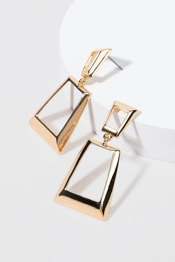 Amber Open Doorknocker Earrings