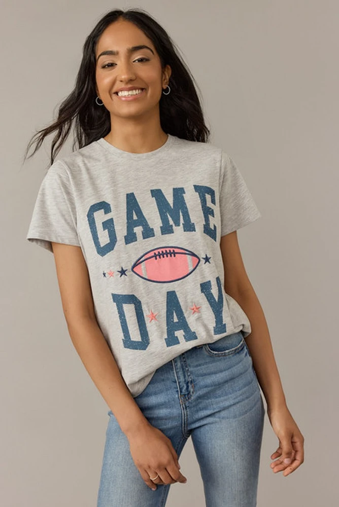 Game Day Football Graphic Crewneck Tee
