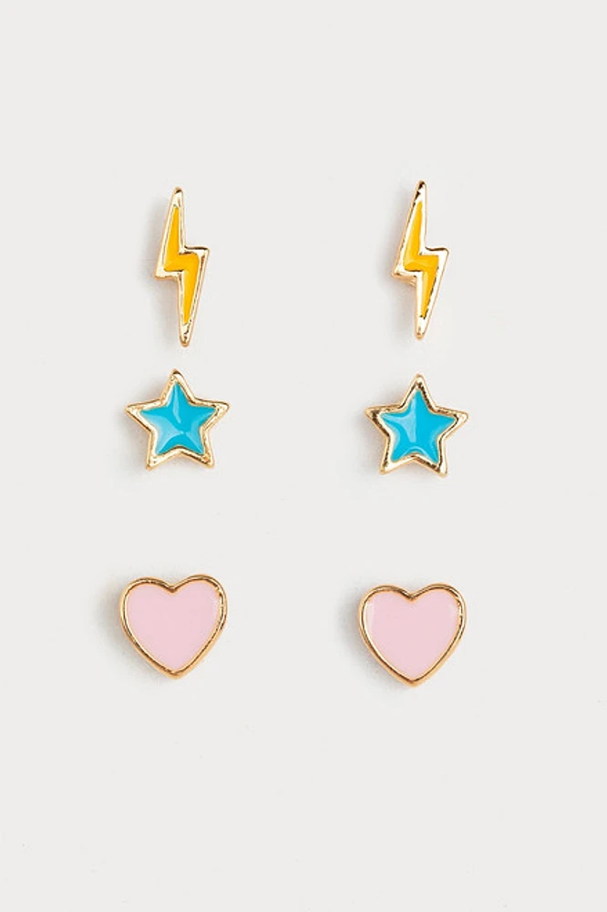 Hello Franki Heart Star & Lightning Bolt Necklace for girls
