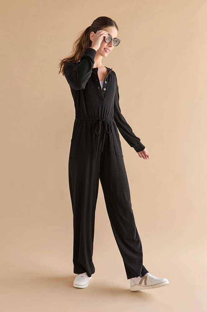 Faye Rib Knit Onesie Jumpsuit