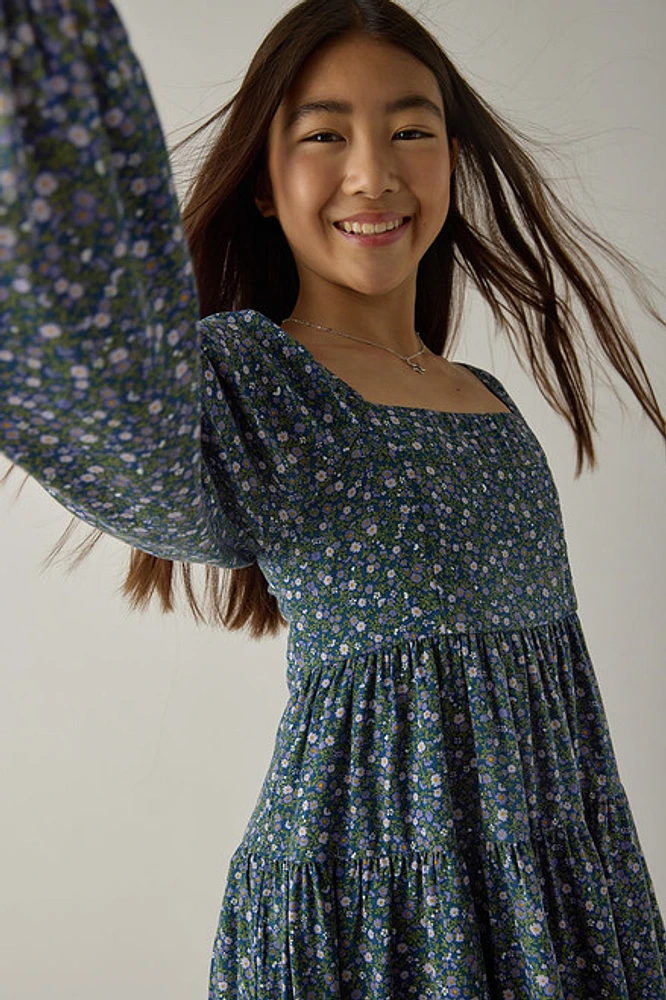 Hello Franki Long Sleeve Floral Dress for girls
