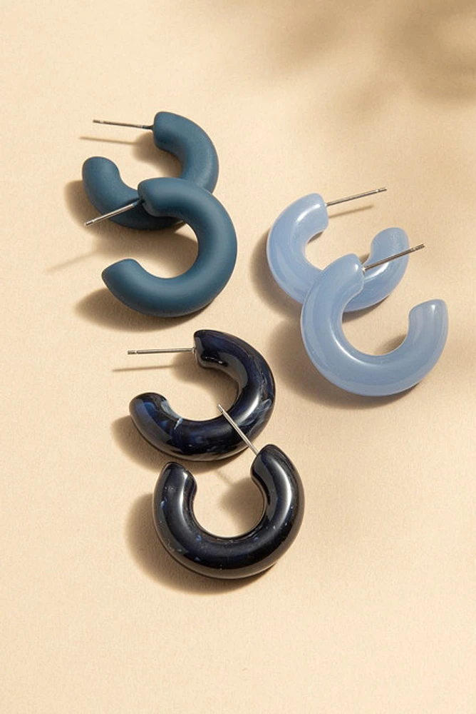 Stacey Thick Resin Earring Set