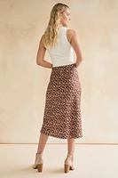 Leona Slit Floral Midi Skirt
