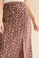 Leona Slit Floral Midi Skirt