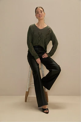 Fleur Vegan Leather Pants