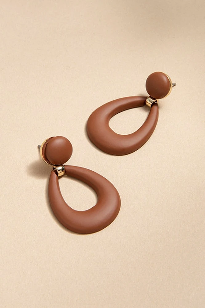 Nessa Enamel Doorknocker Earrings