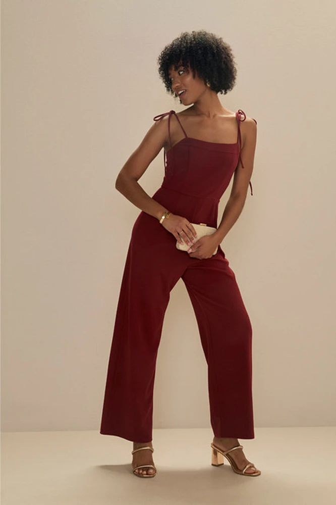 Marilyn Tie Strap Jumpsuit