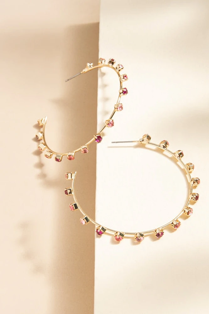 Giana Glass Hoop Earrings