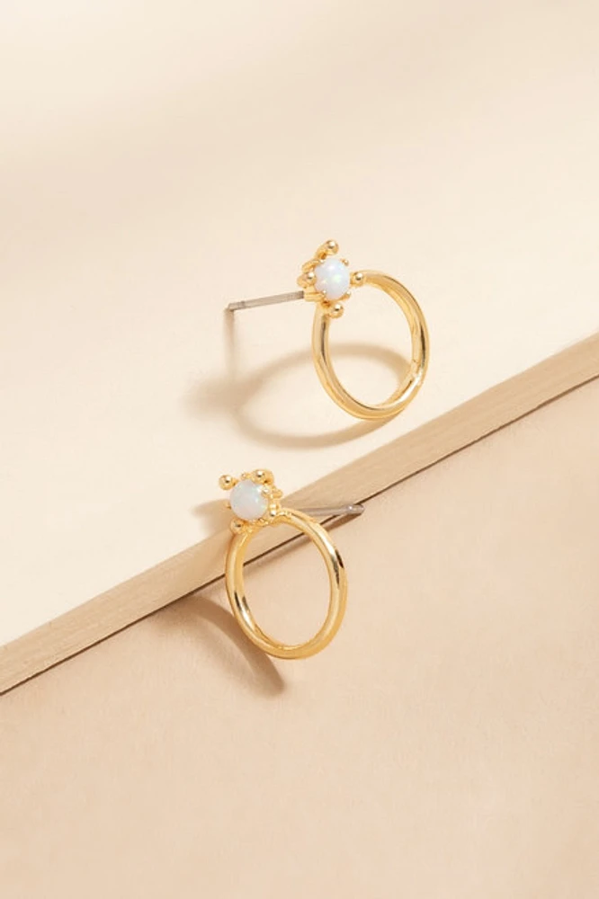 Leigh Open Circle Stud Earrings