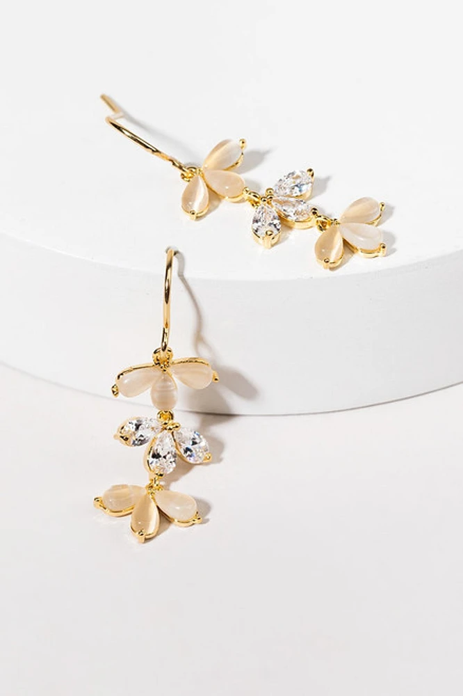 Antonia Cat Eye Linear Earrings