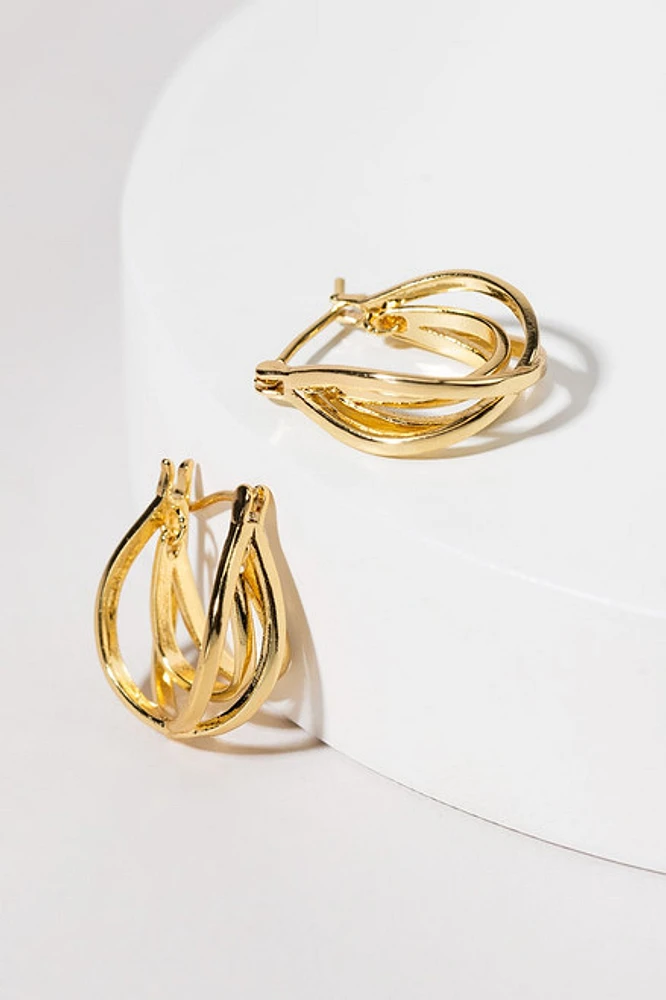 Alise Multi Row Hoop Earrings