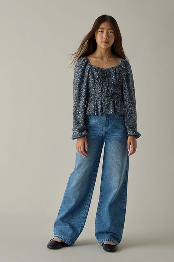 Hello Franki Wide Leg Denim Jeans for girls