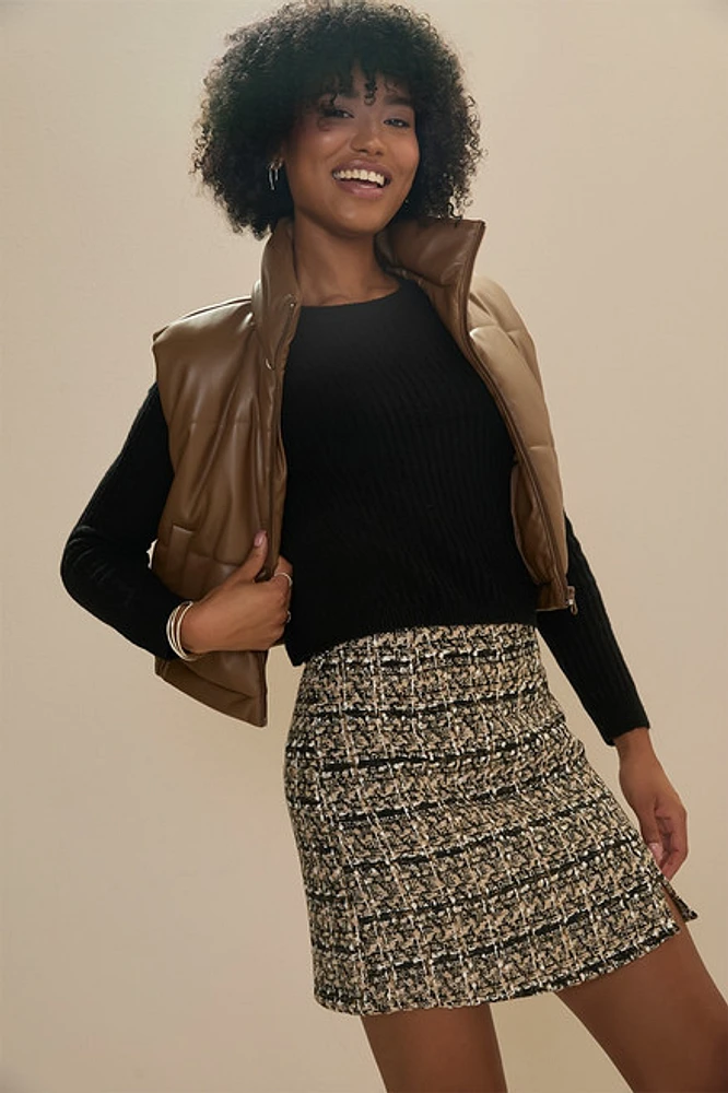Harriet Vegan Leather Puffer Vest