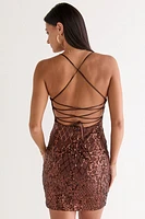 Norah Strappy Sequin Mini Dress