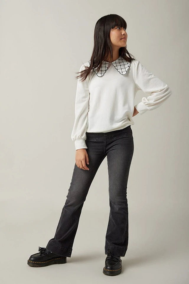 Francesca's America Embroidered Sweater Mission Valley