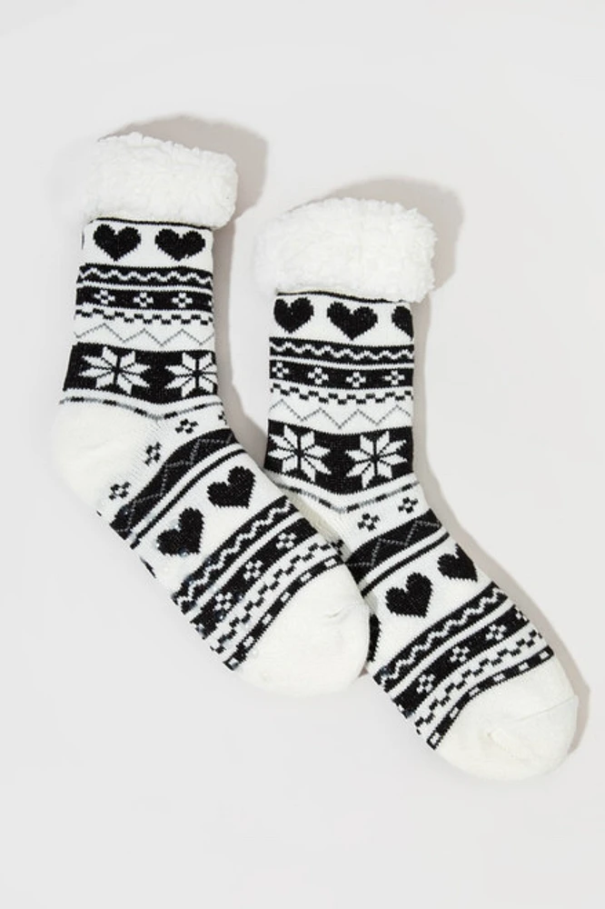 Gia Fairisle Pattern Slipper Socks
