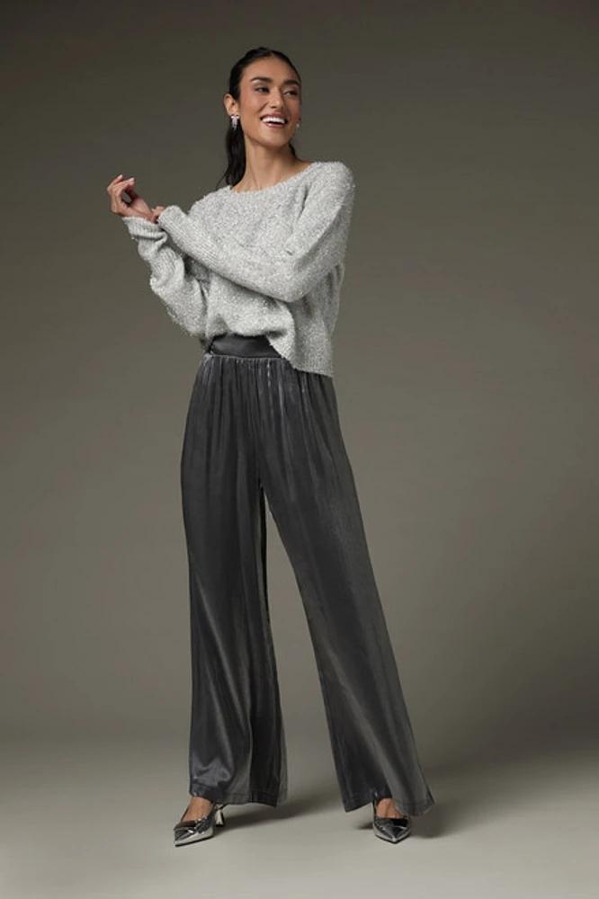 Viola Shiny Fluid Wide Leg Pants