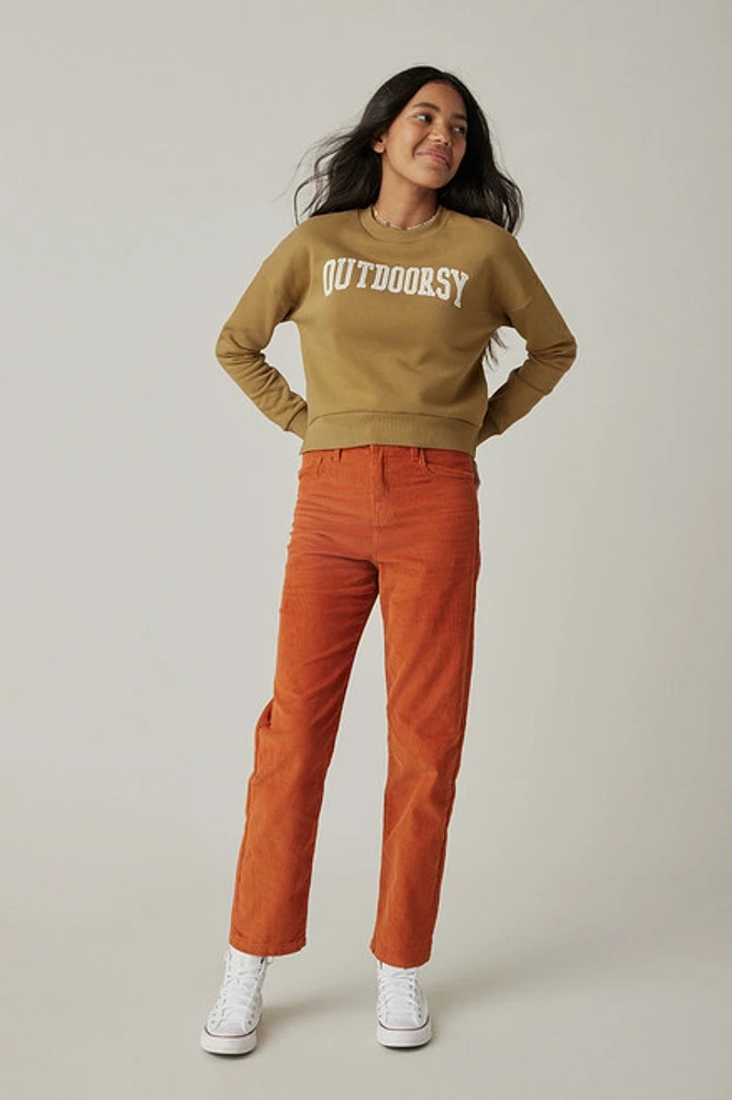 Hello Franki Emb. Outdoorsy Sweatshirt for girls