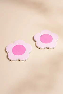 Stacy Pink Flower Car Coaster