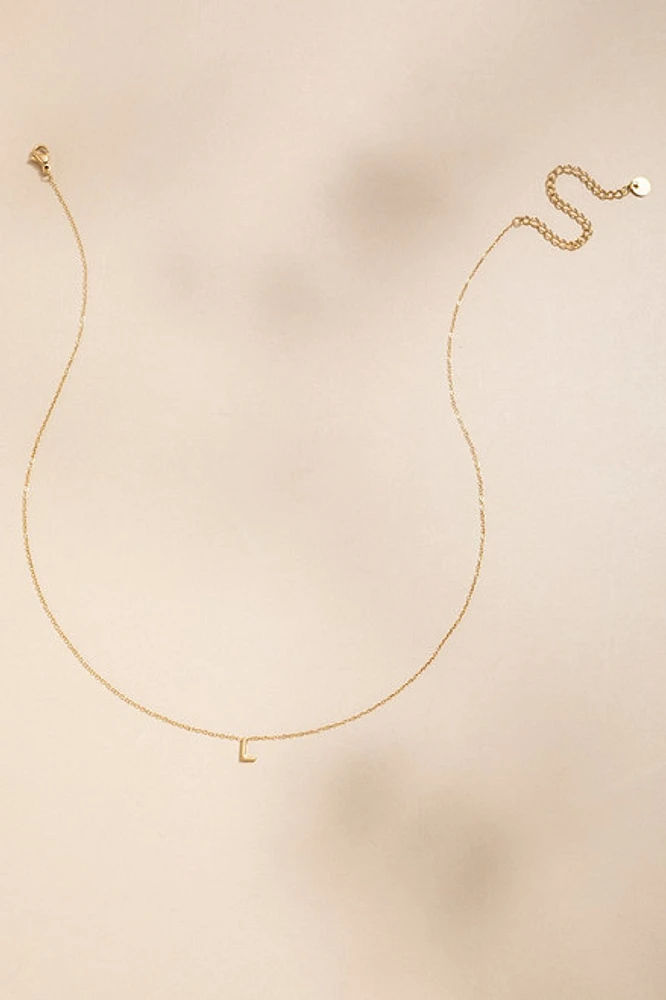 Mini Initial Stainless Steel Pendant Necklace