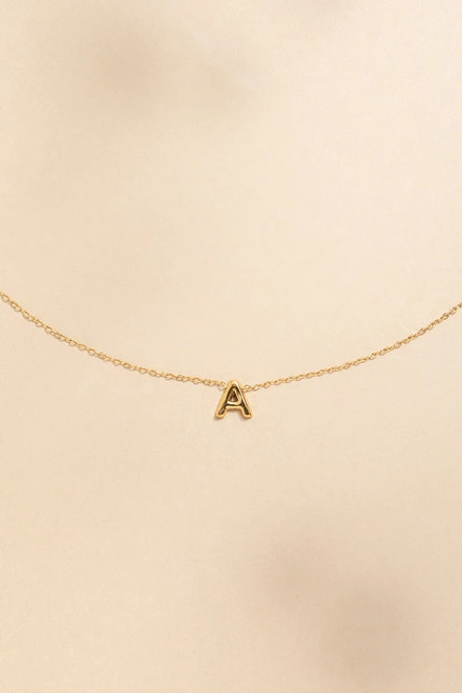 A Mini Initial Stainless Steel Pendant Necklace