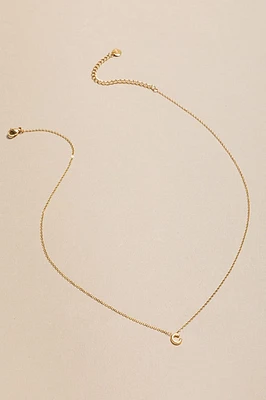 C Mini Initial Stainless Steel Pendant Necklace