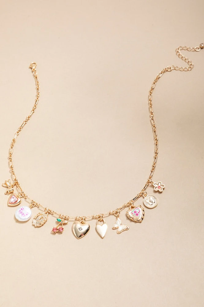 Lillian Mixed Chunky Charm Icon Necklace