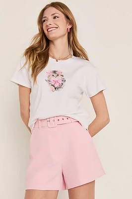 Cat and Bow Graphic Tee