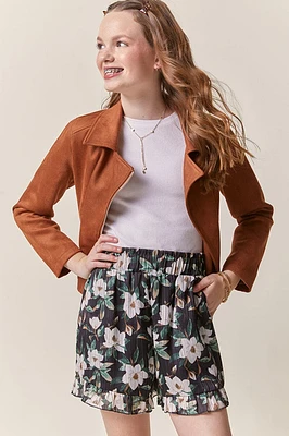 Hello Franki Floral Ruffle Shorts for girls