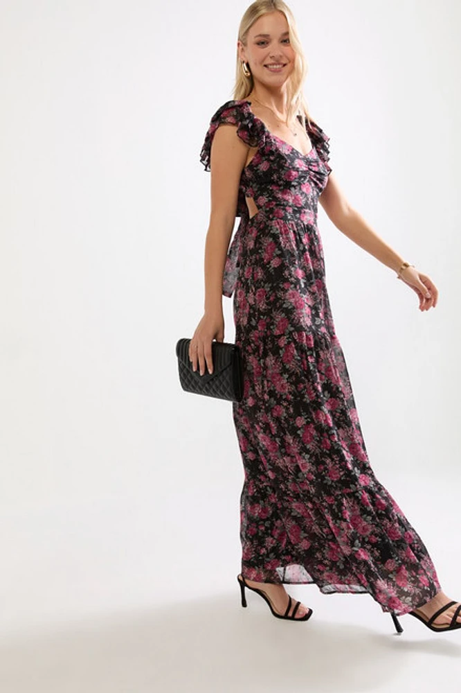 Darcy Sweetheart Bow Back Maxi Dress