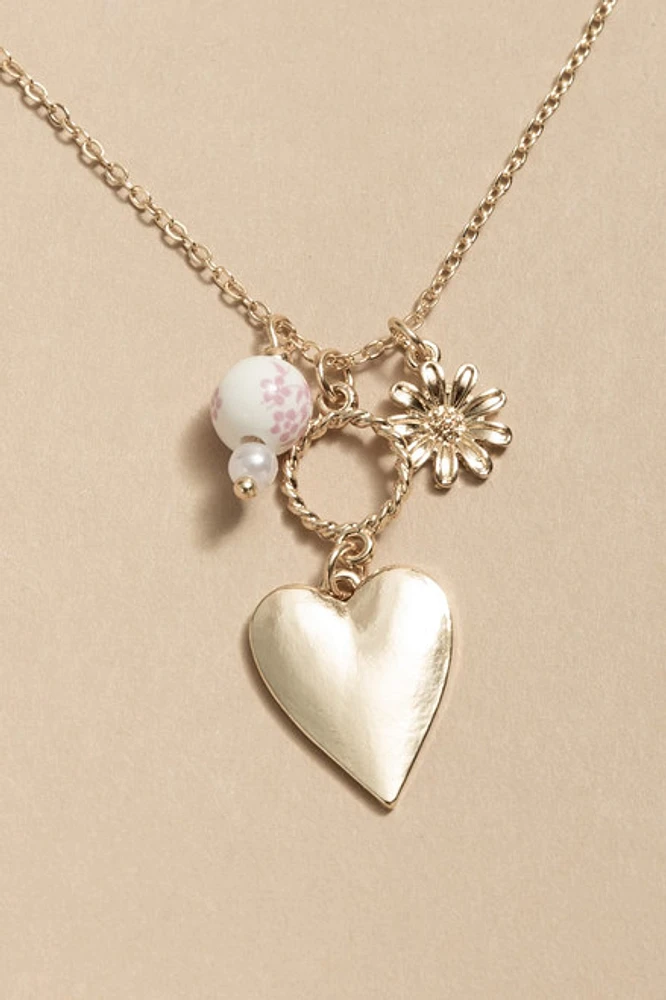 Elsa Layered Charm Pendant Necklace