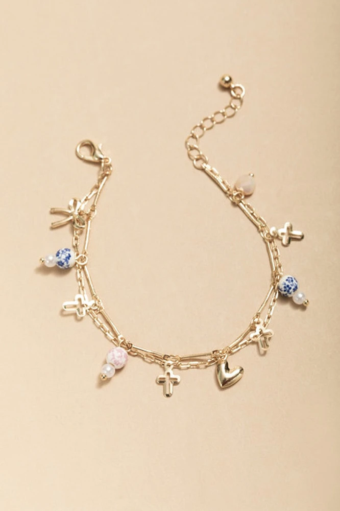 Brittany Mixed Charm Chain Bracelet
