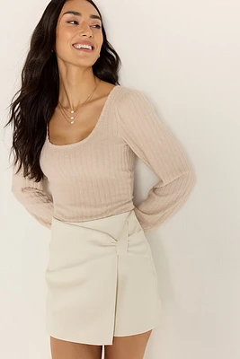 Alana Vegan Leather Skort